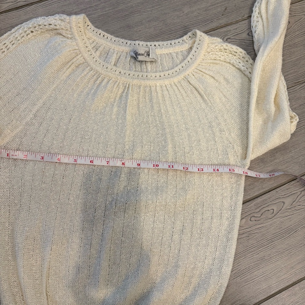 Marisa Christina Vintage Knit Puff Sleeve Sweater - Picture 8 of 10